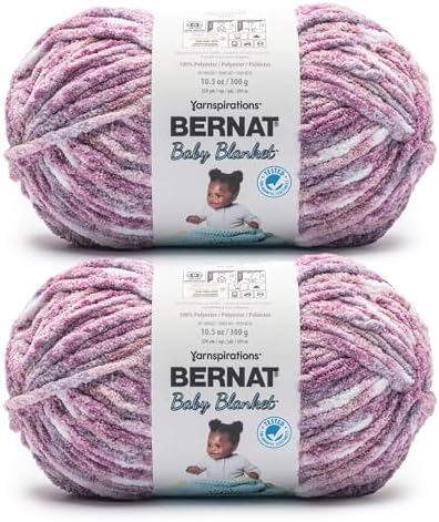 Bernat Baby Blanket Yarn for Crocheting Soft, Lavender Fields