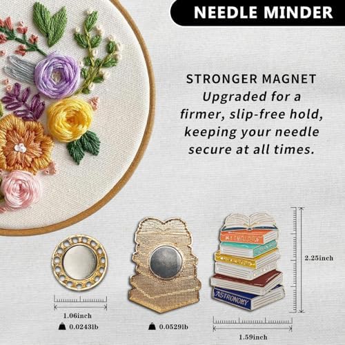 Magnetic Needle Minder Magnet Embroidery Accessories and Supplies Embroidery Needle Holder Cross Stitch Holder Needlework Supplies (Book)