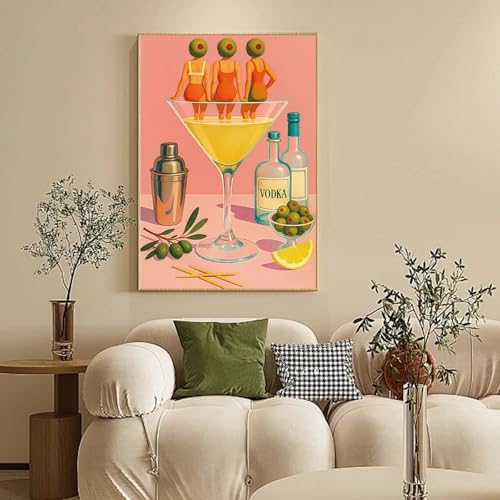 Camocin Framed Paint by Numbers Kit for Adults Beginners – Cocktail Girls