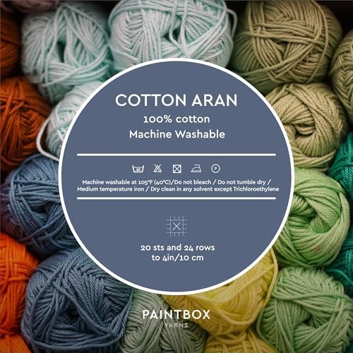 Paintbox Yarns 100% Cotton Aran Yarn 1.76oz / 50g, 93yds / 85m