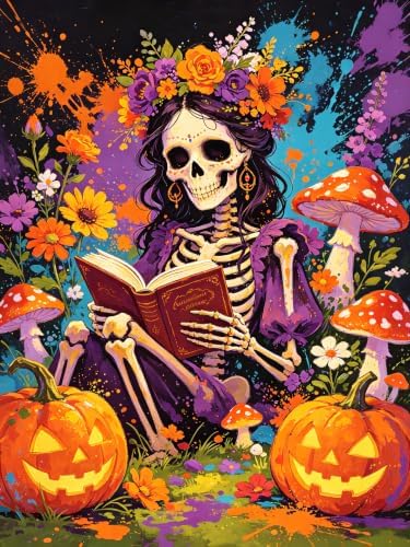 Tabszca Halloween Skull Paint by Numbers Kit for Adults 16 X 20 Inch