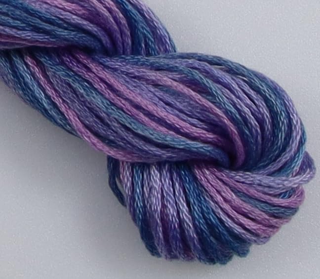 KCS Big skeins of 25 Meters Size 25 Color Variegated Cross Stitch Stranded Threads,6 skeins,4215