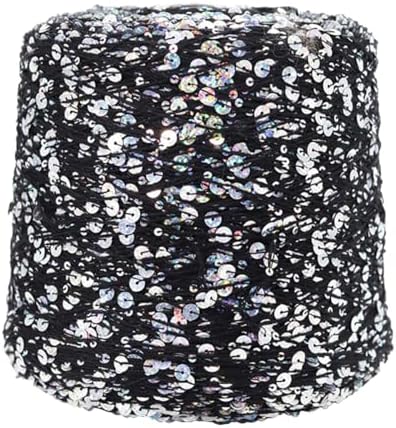 ECYC Ltd 153 Yards Cotton Sequin Yarn, Sparkle Sequin Thread for Knitting & Crocheting, DIY Craft Projects