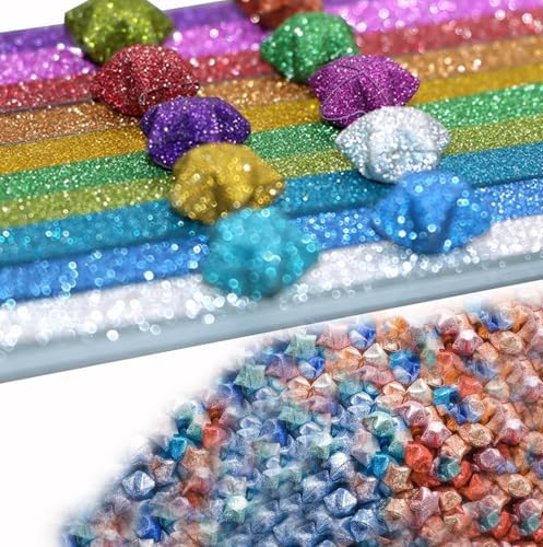 Origami Star, Star Paper, Paper Star Strip, Flash Origami, DIY origami paper star strips (18 colors/360 sheets)