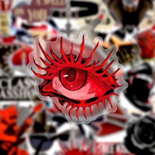 50Pcs Dark Gothic Horror Stickers Spooky Retro Decals for Craft Supplies