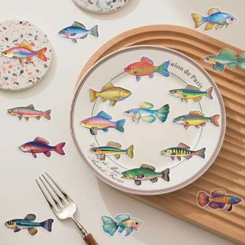 50Pcs Ocean Fish PET Stickers Waterproof