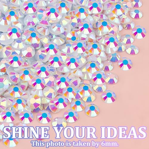 TINKRSTUFF Resin Jelly Rhinestones for Crafting with B7000 Jewelry Glue, 2 Boxes White AB Flatback Crystals with 3Pcs 10ml Glue, Bedazzling Non Hotfix Gems for DIY Tumblers Clothing Shoes Manicure