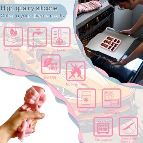 2 Pack Small Racing Cars Silicone Molds, 9 Cavity 3D Sports Car DIY Silicone Fondant Cake Mold Tray Baking Tools for Chocolate Candy Mousse Pudding Handmade Soap Candle Resin Clay
