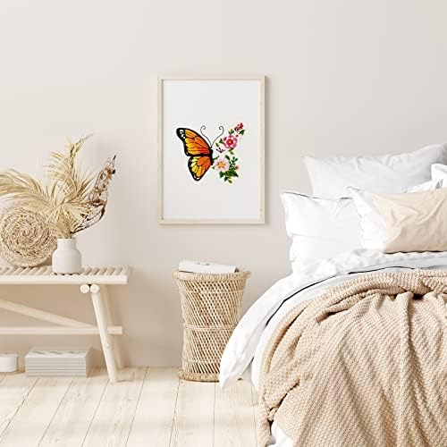 Louise Maelys Floral Butterfly Embroidery Kit for Beginners Nature Craft