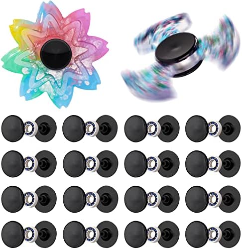 NiArt Fidget Spinner Bearings with Caps 16 Pack, Chrome Steel DIY Set | Sealed Bearing Design Keeps Dust Out for Smooth Precision Spinning, Ideal for Resin Casting Projects, Stress Relief