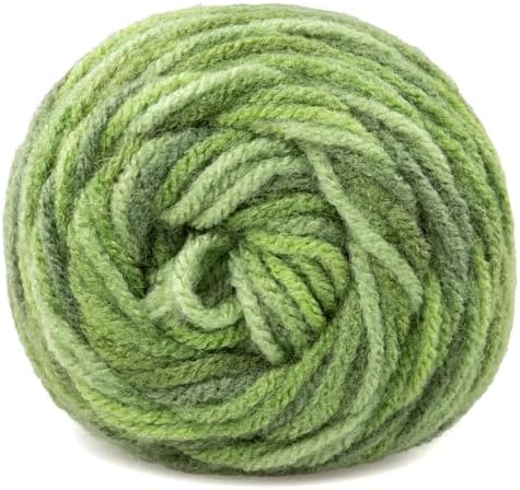 Craft County Size 4 (Medium) 100% Acrylic Fiber Yarn – Variety of Color and Pattern Options – Great for Crochet, Knitting, and Weaving (Green Tones)