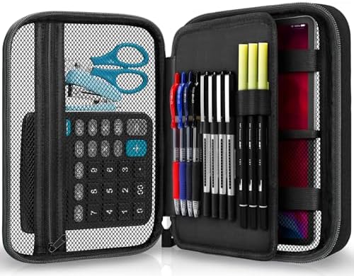 Zannaki Big Capacity Storage Pouch Marker Pen Pencil Case Simple Stationery Bag Box Art Tool & Sketch Storage Boxes for Bullet Journal Middle High School Office College Student Girl Women Adult Teen