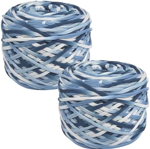 800g T-Shirt Yarn, 260 Yards Elastic Fabric Crochet DIY Ocean