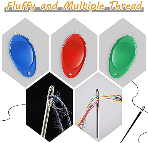 Needle Threaders, TOOVREN Needle Threader Tool, Needle Threaders for Hand Sewing with Clear Box, Simple Needle Threader Great for Needle Work, Sewing Machine, Embroidery, Cross-Stitch, 5 Colors Random