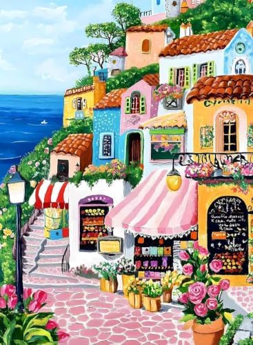 AIBOERL Paint by Numbers Kit for Adults Beginner,Landscape, 12X16In