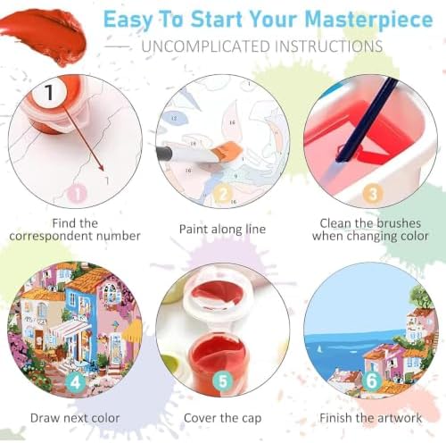 AIBOERL Paint by Numbers Kit for Adults Beginner,Landscape,12X16In