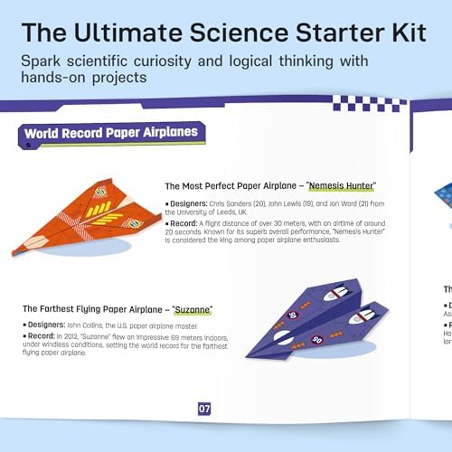Leven DIY Paper Airplane Book, 16 Creative Folding Paper Planes, 11" x 8.3"
