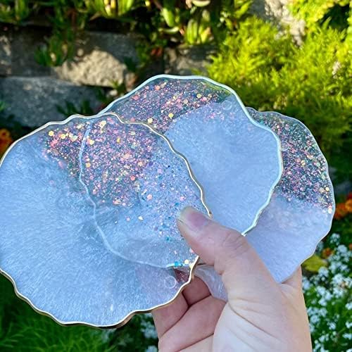 HEMOER White Opal Glitter 100g/3.5oz, Cosmetic Mixed Hexagon Chunky & Fine Craft Glitter Resin Sequins for Epoxy Glass, Resin Art, Body, Hair, Face, Nail, Tumbler, Festival Party