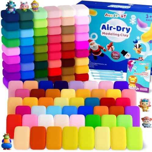 Aestd-ST Air Dry Clay 102 Colors, Modeling Clay for Kids, DIY Magic Clay