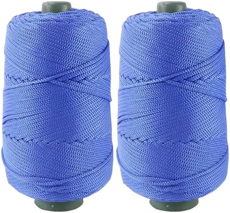 400gram Art Yarn Cord Polyester Yarn Royal Blue Macrame Knitting Crocheting DIY Bags Crochet Basket Summer Hat Craft Cord 3mm Macrame Cord Rope 438yds 1314 Feet