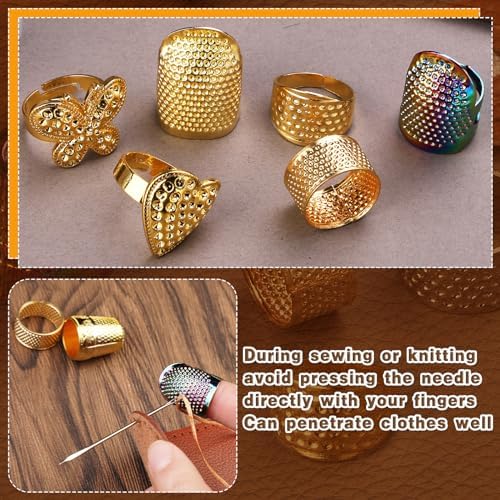 Ftyiwu Sewing Thimble, Thimble for Hand Sewing Finger Protector