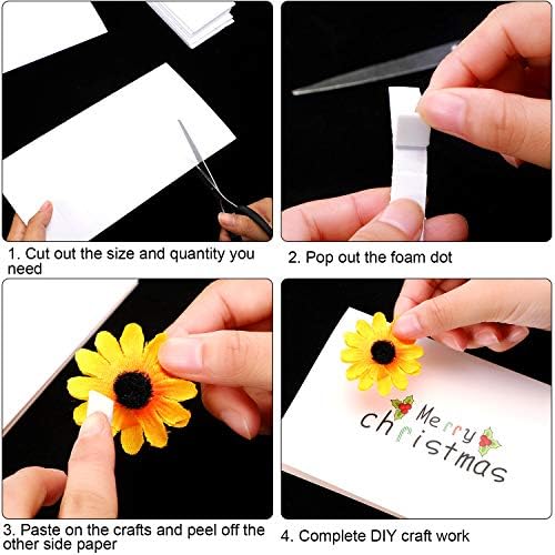 Zonon 500 Pcs Foam Strips with Adhesive, Dual Sided Foam Tapes, 2 Size