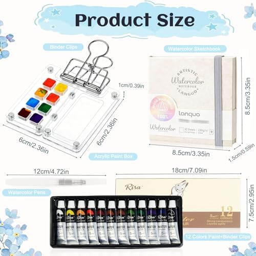 Mini Watercolor Paint Set Portable for Painters Artists Student
