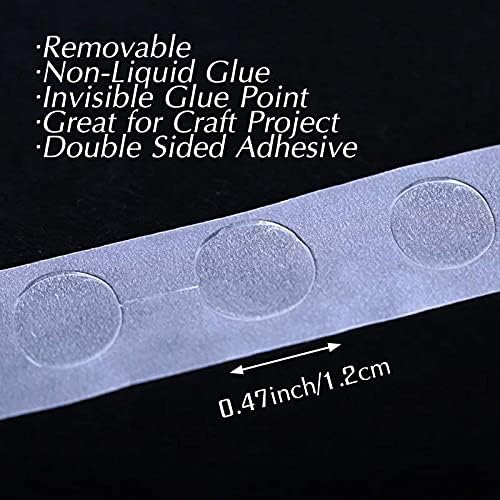 ALLFUN 1000 Pieces Glue Point Dots Double Sided Adhesive for Balloons Craft | Double Sided, Sticky, Removable, Clear