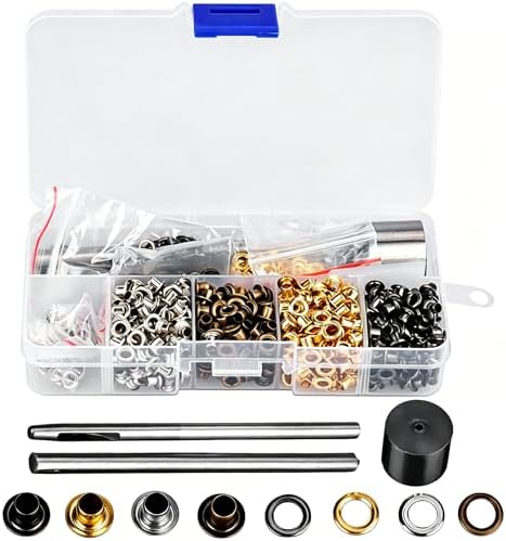 Moofey 3mm Leather Grommet Kit, 420 PCS Eyelets and Grommets with 3 Tools