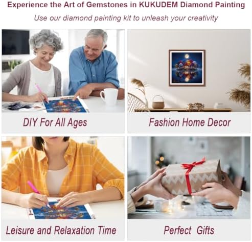 KUKUDEM Trees Diamond Painting Kits for Adults, Diamond Art Kits 12x12inch