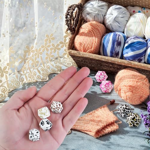 20Pcs Knitting Needle Stoppers Hexagon Knitting Needle Point Protectors fit Size US 2.5-13 (3mm-9mm) Needles for Beginners Knitting Crochet Hand DIY Supplies Accessories