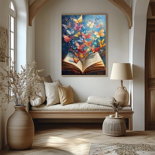 AIBOERL Paint by Numbers Kit for Adults Beginner,Butterfly Book, 12X16In