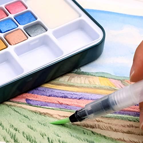 Artecho 18 Metallic Colors Watercolor Paint Set, Portable Travel Tin Box
