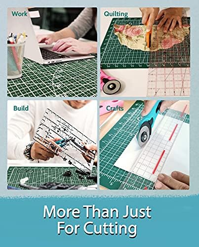 G+ Self healing Crafting Mat 12" x 18", Double-Sided Cutting Board 5-Ply Rotary Cutting Mat for Crafts, Fabric, Quilting, Sewing, Hobby, Precision Project