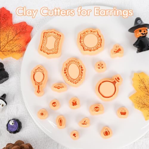 Puocaon Halloween Frame Polymer Clay Cutters for Jewelry Earring Making