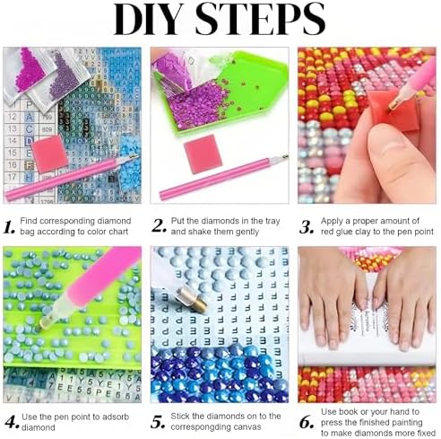 Mushroom Diamond Art Kits for Adults Beginners, 5D DIY Diamond Painting Kits, Full Round Drill Diamonds Dots Gem Art Crystal, Home Wall Decor 12X16 Inch