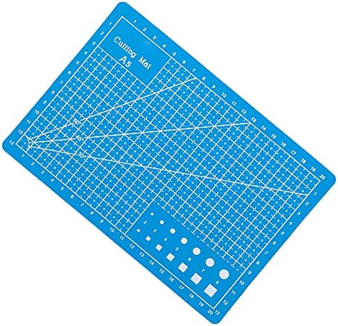 Self Healing PVC Cutting Mat, Gridded Rotary Cutting Board, Sturdy Craft Cutting Mat, Single Sided, A5, Blue