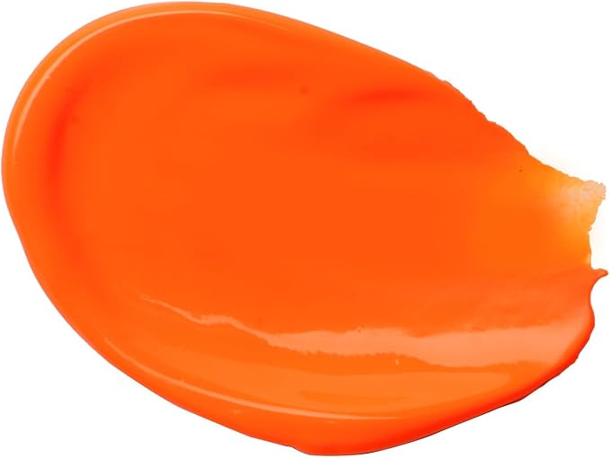 Liquitex BASICS Acrylic Paint, 4-oz Tube, Fluorescent Orange | Medium Viscosity, Satin Finish, Lightfast, Fine Art Pigments, Range of Opacities, Easy Blending