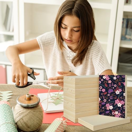 YAYODS 12 Pack Wood Panels 5 x 7 Inch Wood Canvas for Painting, 3/4’’ Deep Unfinished Wooden Boards for Art Crafts Acrylic and Oil Painting Pouring DIY Projects