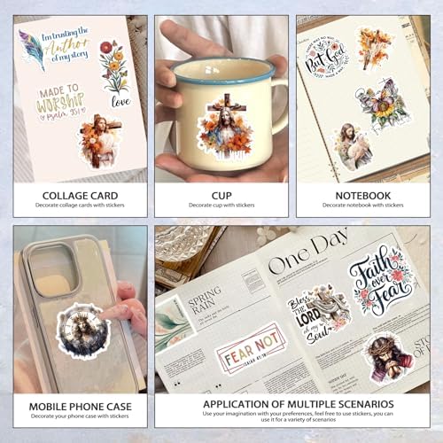 350Pcs Christian Jesus Bible Verse Catholic Stickers Book