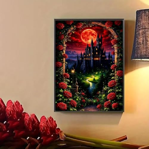 WUDWL Diamond Art Kits for Adults, 5D Castle Diamond Painting Kits