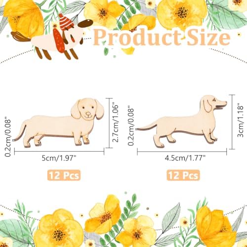 NBEADS 24 Pcs 2 Styles Wooden Animals Floss Bobbins, 2 Sizes Front and Side Dog Shaped Cross Stitch Bobbin Pet Theme Embroidery Thread Cards Winding Board for DIY Sewing Storage
