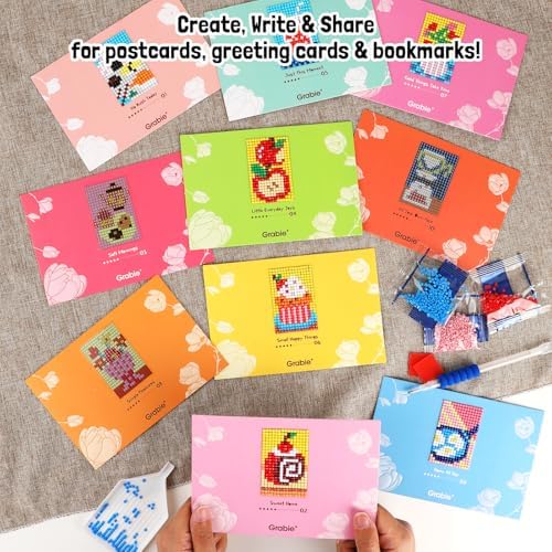 Grabie Mini Diamond Painting Cards Kit, 10 Pack Square Drill, Cozy Moments