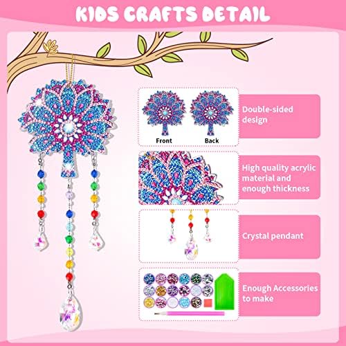 Gift for 8 9 10 Yeal Old Girl: Art and Craft Kid Diamond Art Wind Chime Kit