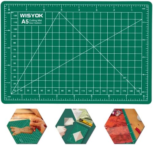 WISYOK Craft Mat, A5 Cutting Mat for Sewing, 6" x 8", Small