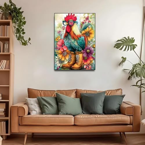 YOLENIX Fashionable Rooster Diamond Art Kits for Adult Diamond Painting Kit