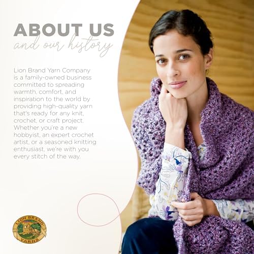 Lion Brand Yarn, Homespun Bulky Crochet Yarn, Parfait, Pink, 3 Pack