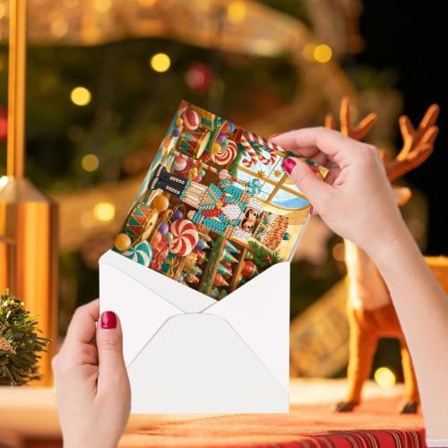POETRYDRAW DIY Diamond Art Painting Greeting Card Kit, Creative Craft Set for Card Making，Christmas Soldier