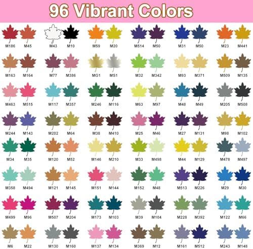 Dual Tip Acrylic Paint Markers 72 Colors, Fine & Brush for Rock Wood Glass