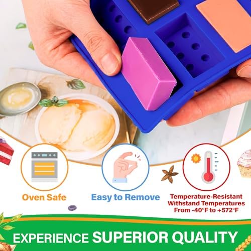6 Pcs Robot and Bricks Silicone Molds for Chocolate and Candy